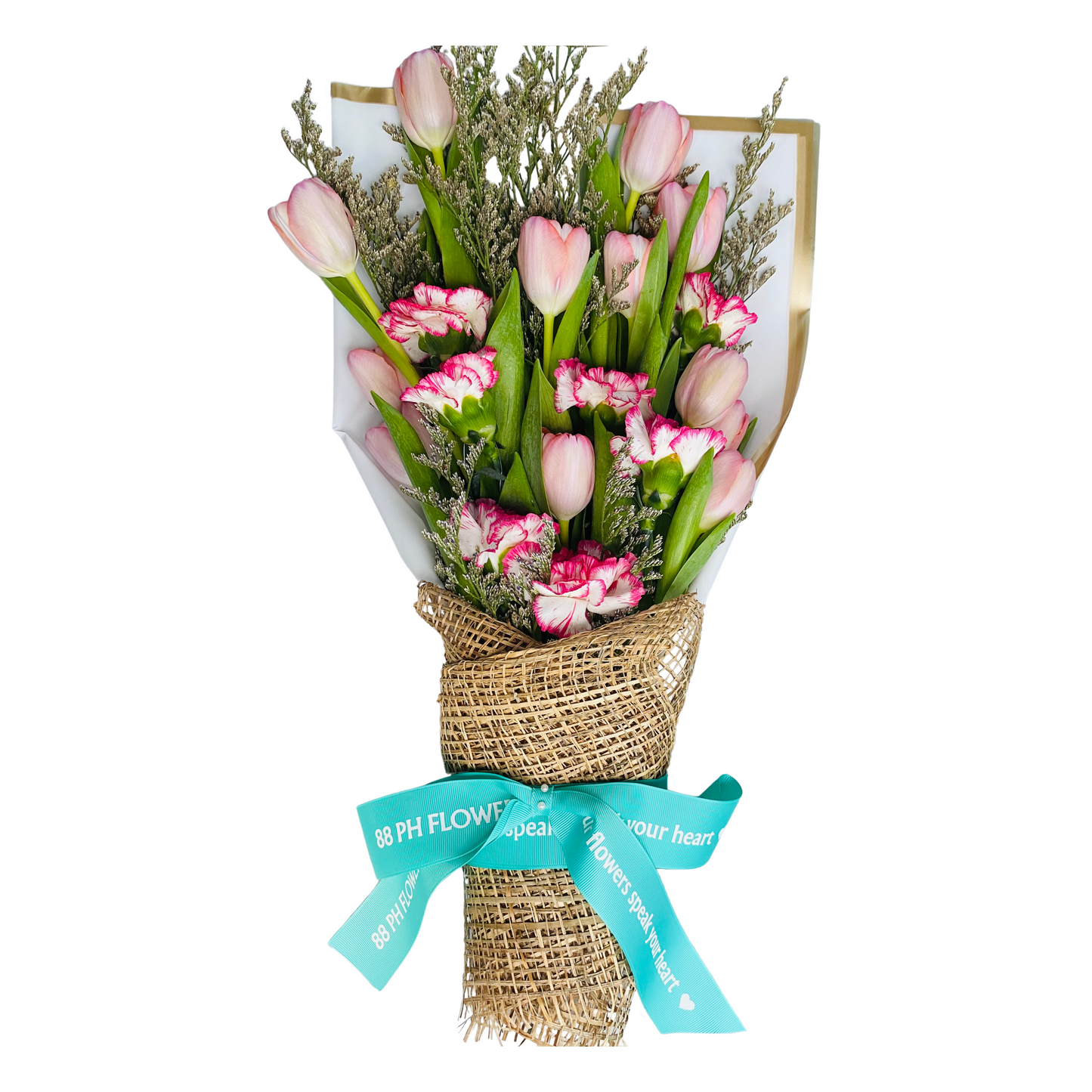 Pink Tulips & Carnations Bouquet