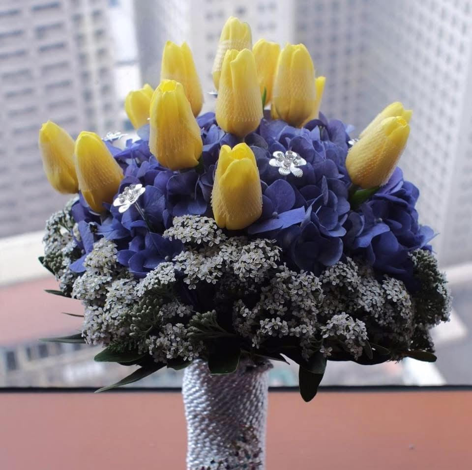 Blue & Yellow Bride