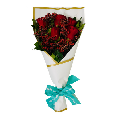 Red Roses with Rustic Fillers