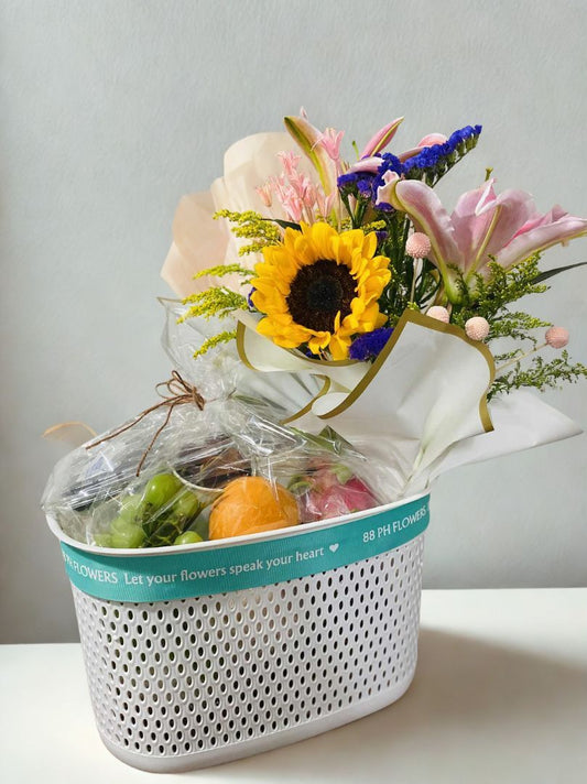 Fruit n Flowers Basket